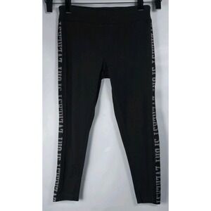 Everlast Sport Leggings Womens Size Large Black Mesh  Logo Side